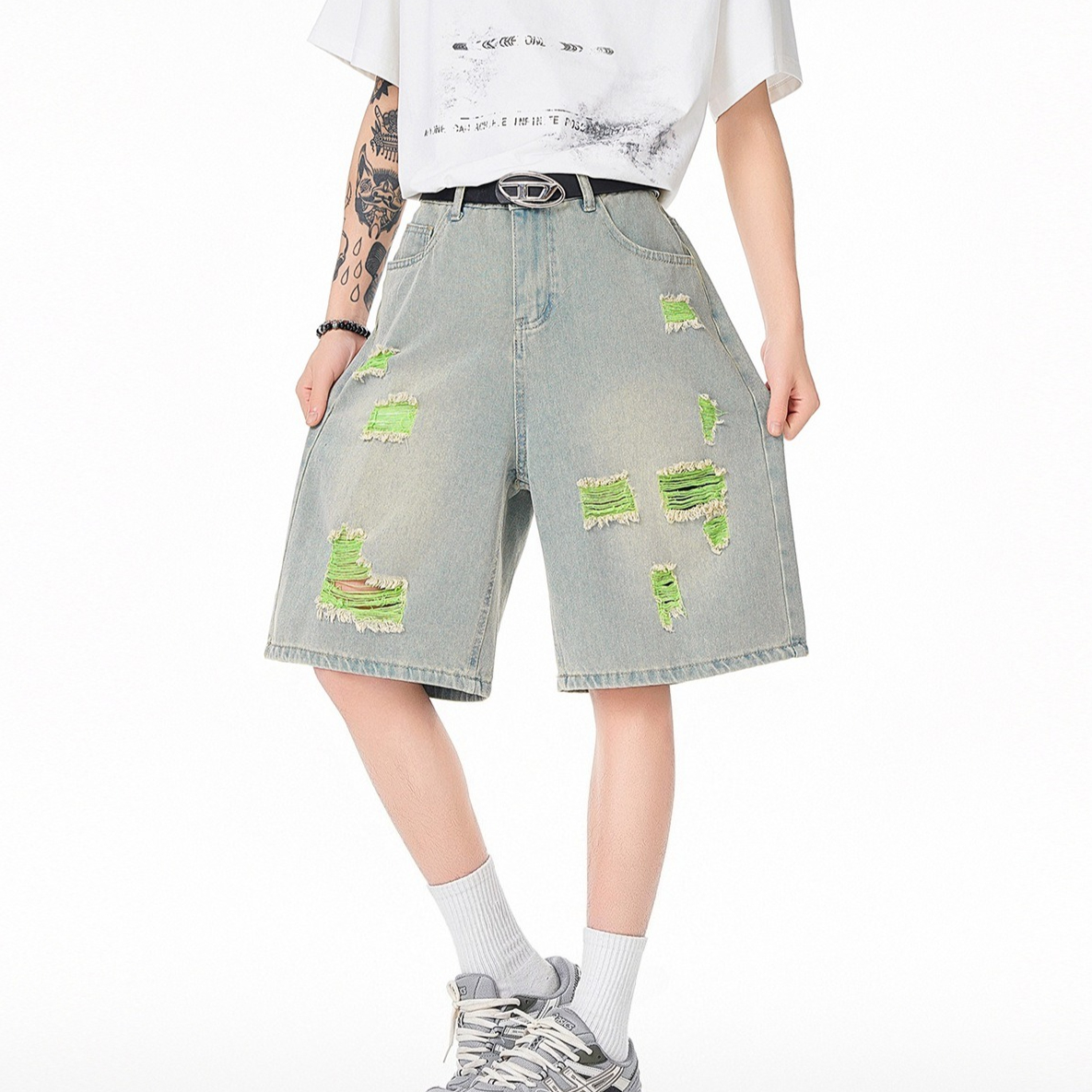 Men's Lined Ripped Denim Short – Fly Line Bewertung und Preis