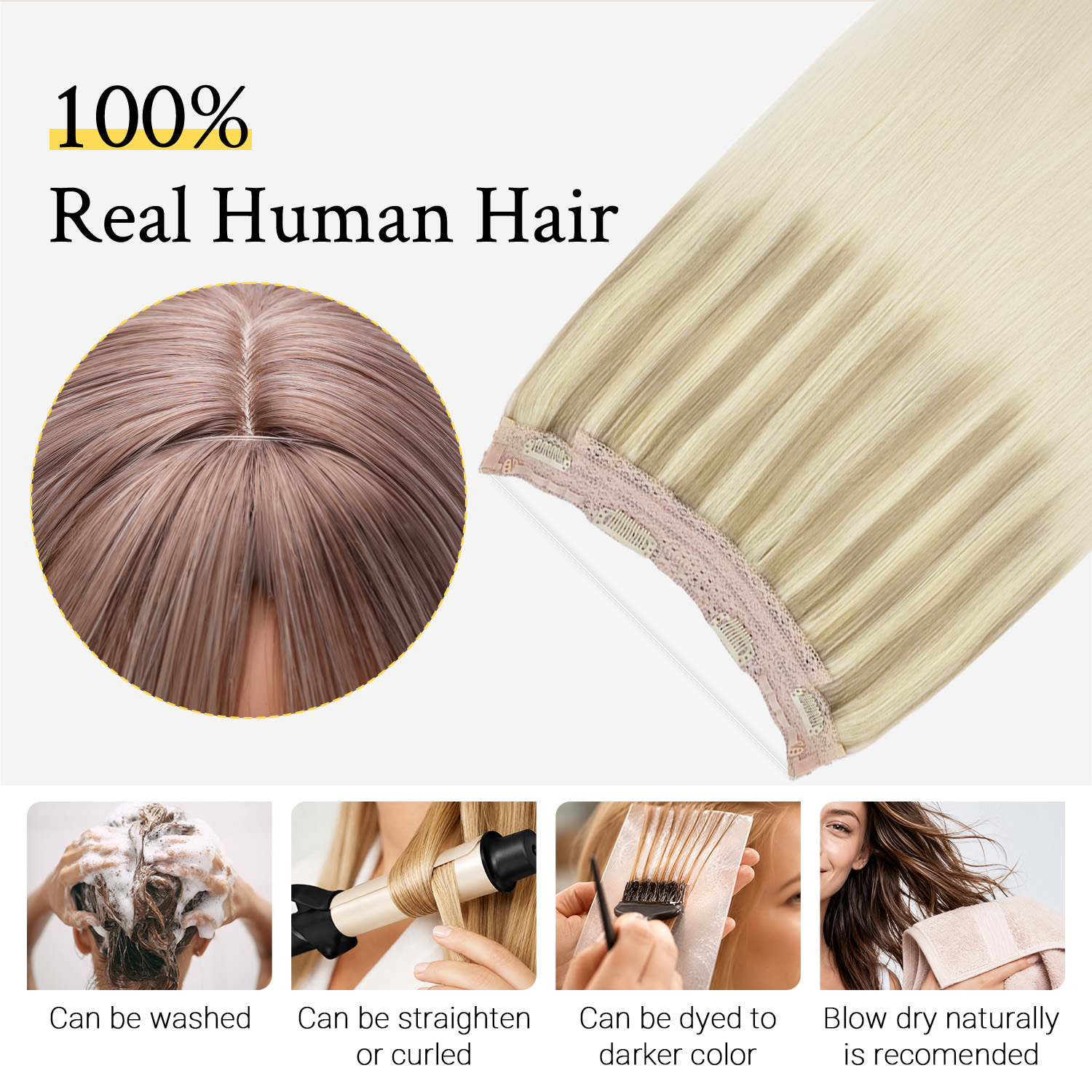 Sunmofavo Wire Halo Hair Exten – Tippet Line Bewertung und Preis
