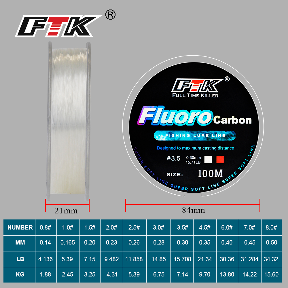 FTK 100M Fluorocarbon Fishing  – Fluorocarbon Line Bewertung und Preis