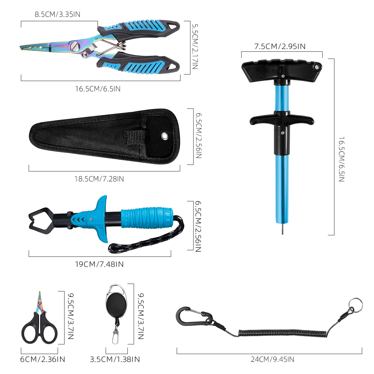 7-piece fishing tool set, prof – Saltwater Line Bewertung und Preis