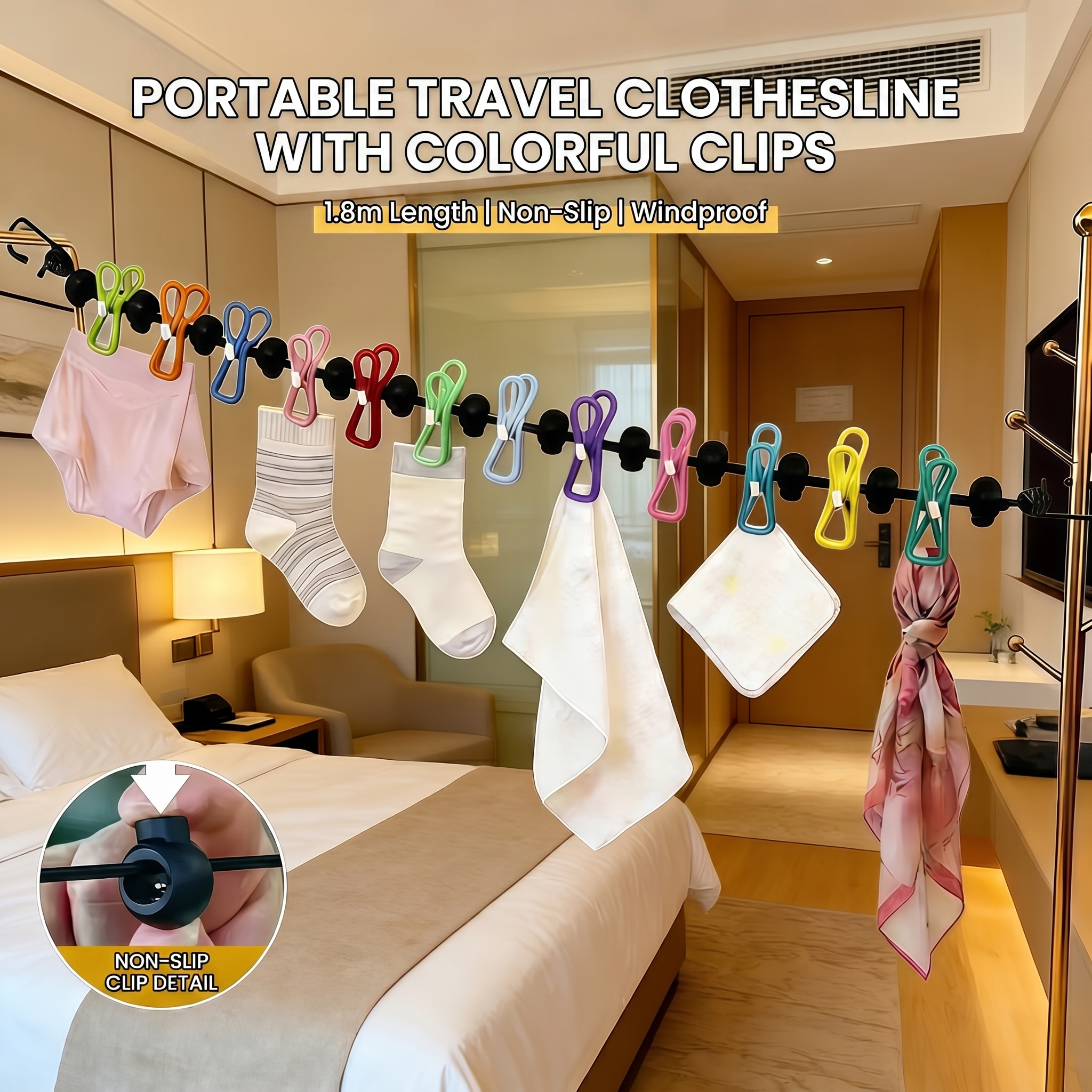Travel Clothesline Clothes Lin – Tippet Line Bewertung und Preis