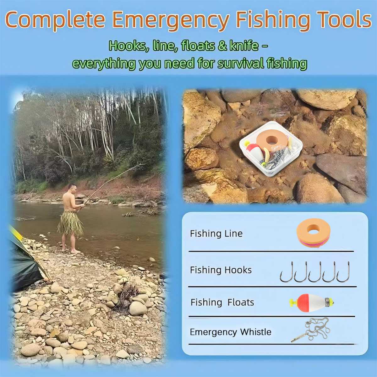Portable Emergency Fishing Gea – Fishing Line Box Bewertung und Preis